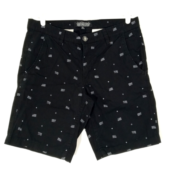 Sunday Work Clothes American Flag All Over‎ Print Flat Front Shorts - Picture 1 of 3